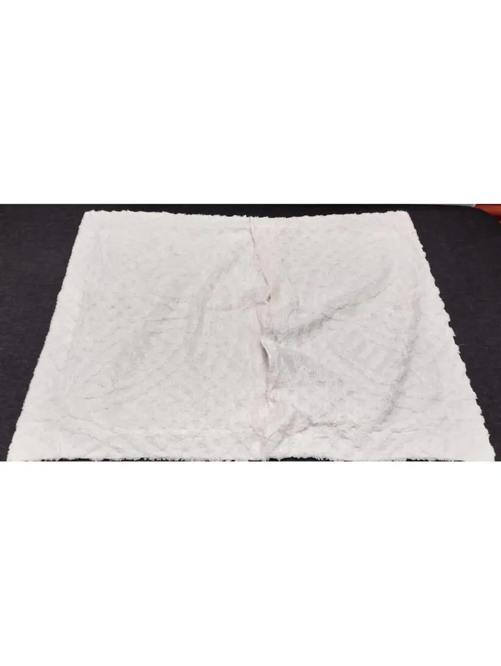 Ralph Lauren Chenille Pillow Cover Rich White Vintage 1990s Y2k Standard 31 in